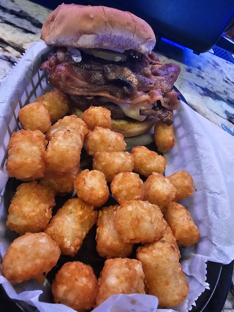 Texas Burger and Tater Tots